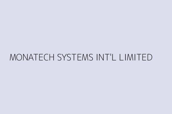 MONATECH SYSTEMS INT'L LIMITED